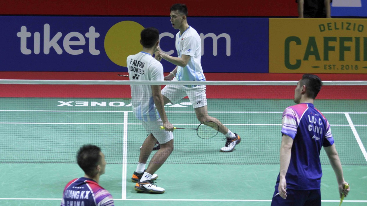 Fajar/Rian Permalukan Juara Dunia Asal China