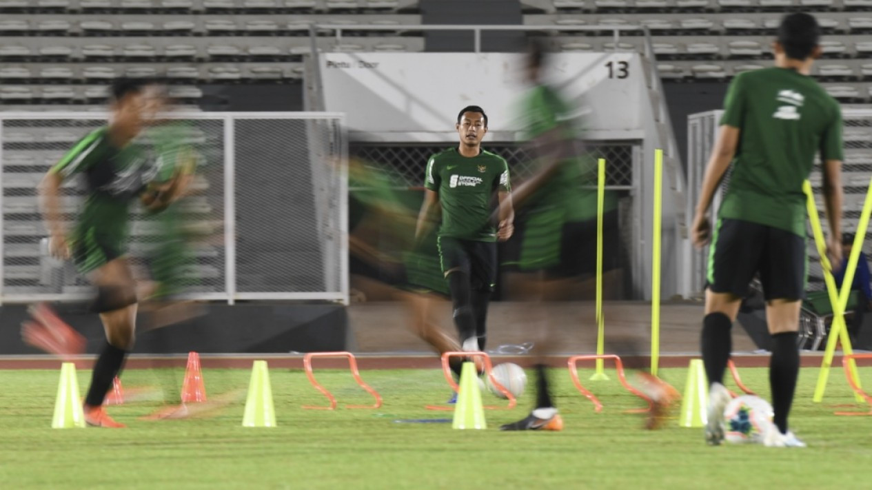 Latihan Timnas Indonesia Jelang Lawan Malaysia