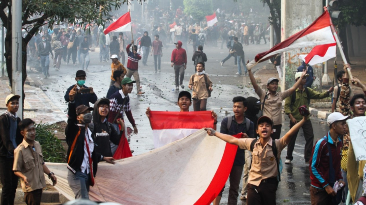 Demo Pelajar STM di DPR Rusuh
