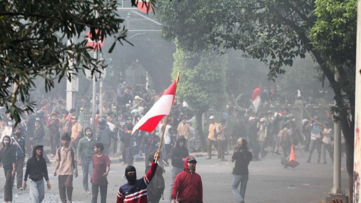 Demo Pelajar STM di DPR Rusuh
