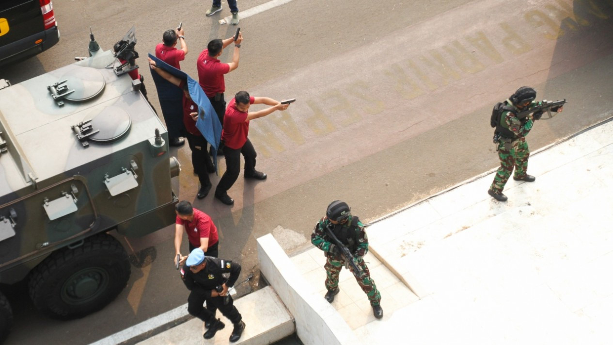 Simulasi Pengamanan Pelantikan Presiden dan Wakil Presiden