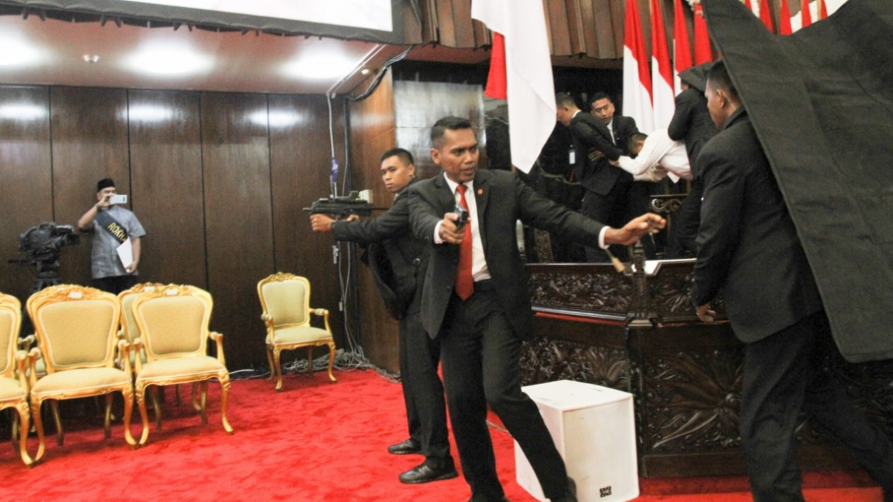 Simulasi Pengamanan Pelantikan Presiden dan Wakil Presiden