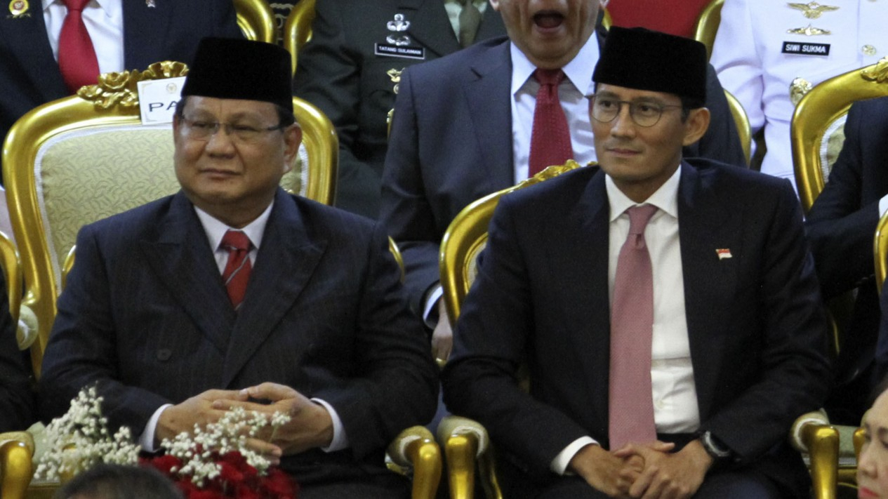 Prabowo-Sandi di Pelantikan Presiden Jokowi