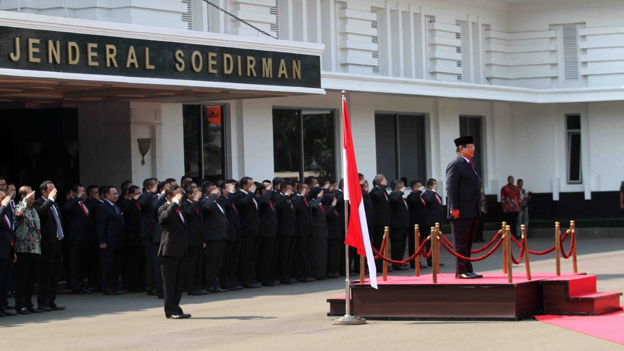 Sertijab Menhan Prabowo Subianto