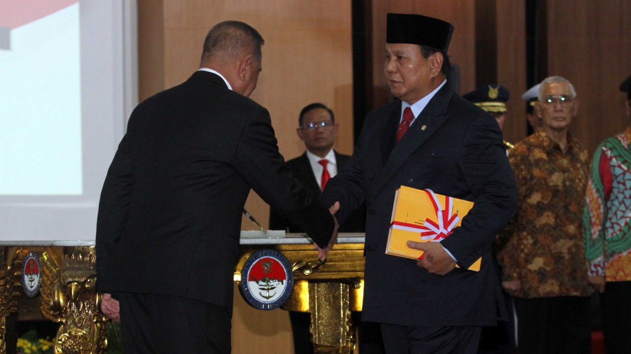 Sertijab Menhan Prabowo Subianto