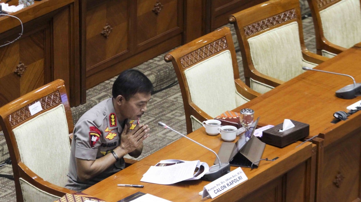 Calon Kapolri Idham Azis, Jalani Fit and Proper Test di DPR