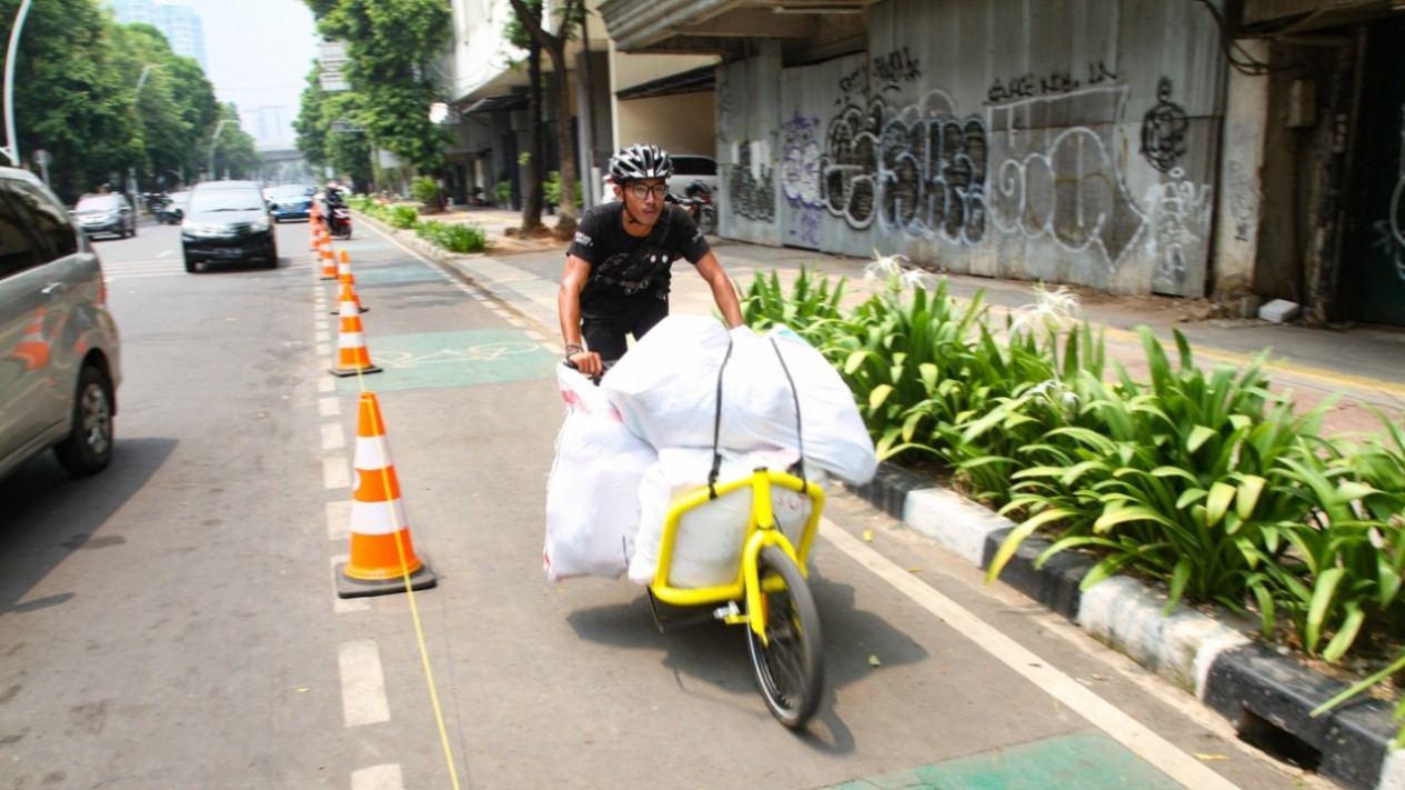 Hari Kedua, Lintasi Jalur Sepeda, Ratusan Motor Kena Tilang
