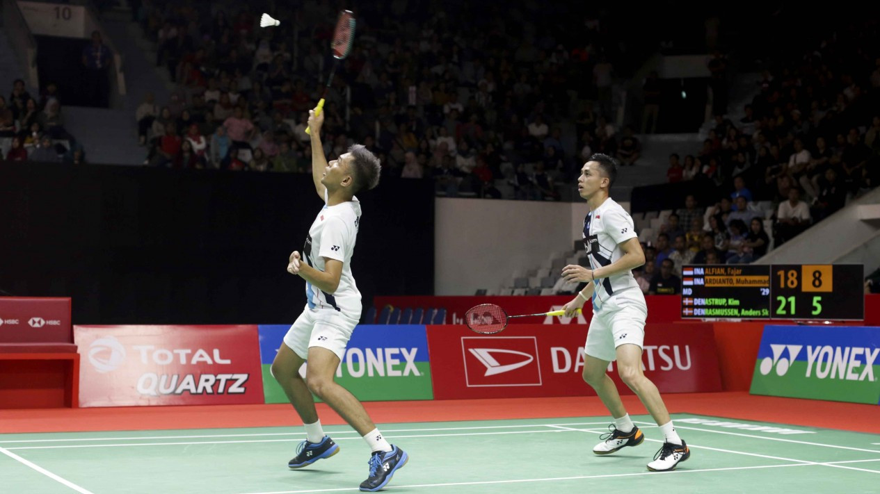Fajar/Rian Hancurkan Ganda Denmark di Perempatfinal