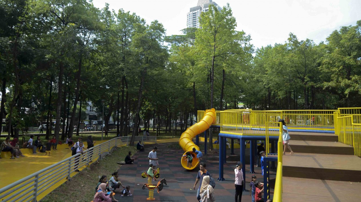 Wajah Baru Taman Puring Jakarta, Kini Cantik dan Bikin Betah
