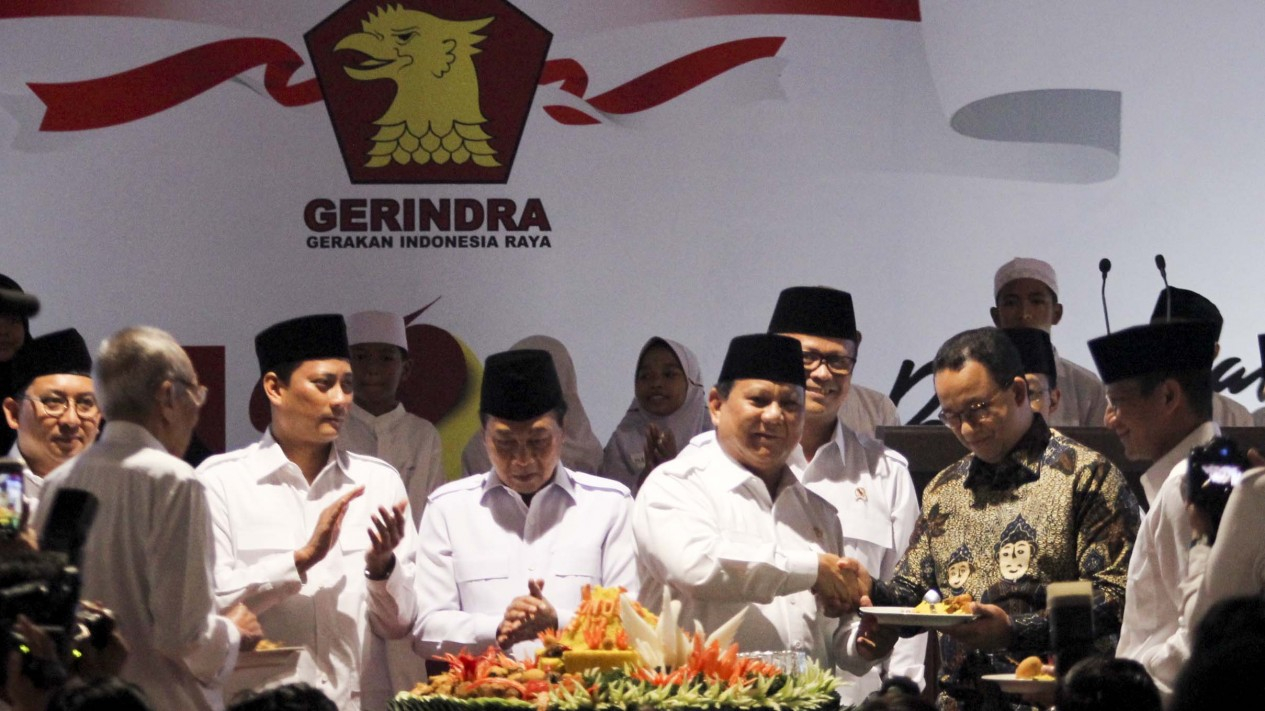 Prabowo dan Anies Hadiri HUT Partai Gerindra ke-12