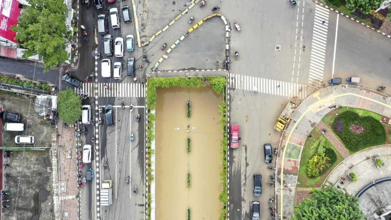 Banjir di Underpass Senen