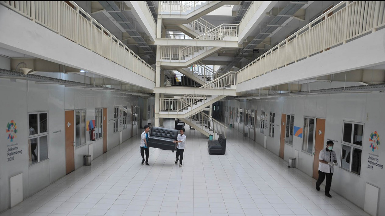 Persiapan Wisma Atlet Jakabaring Menjadi ODP Center