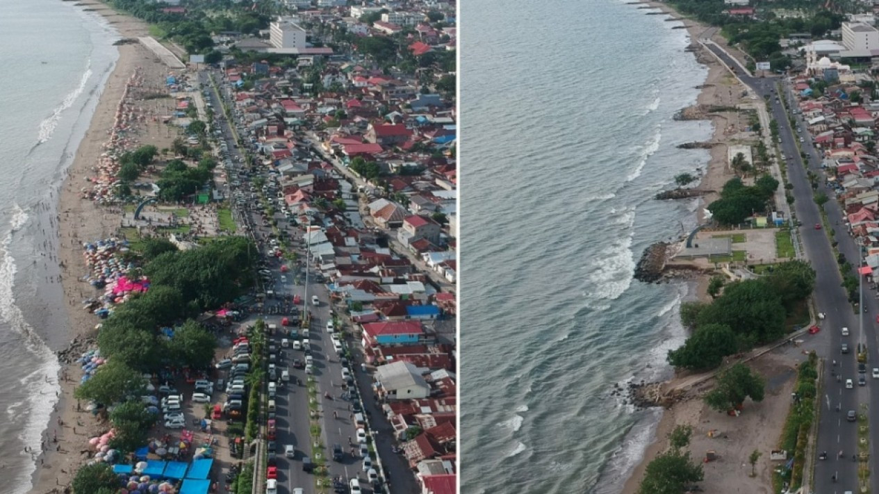 Masyarakat Kunjungi Pantai Padang Saat Lebaran