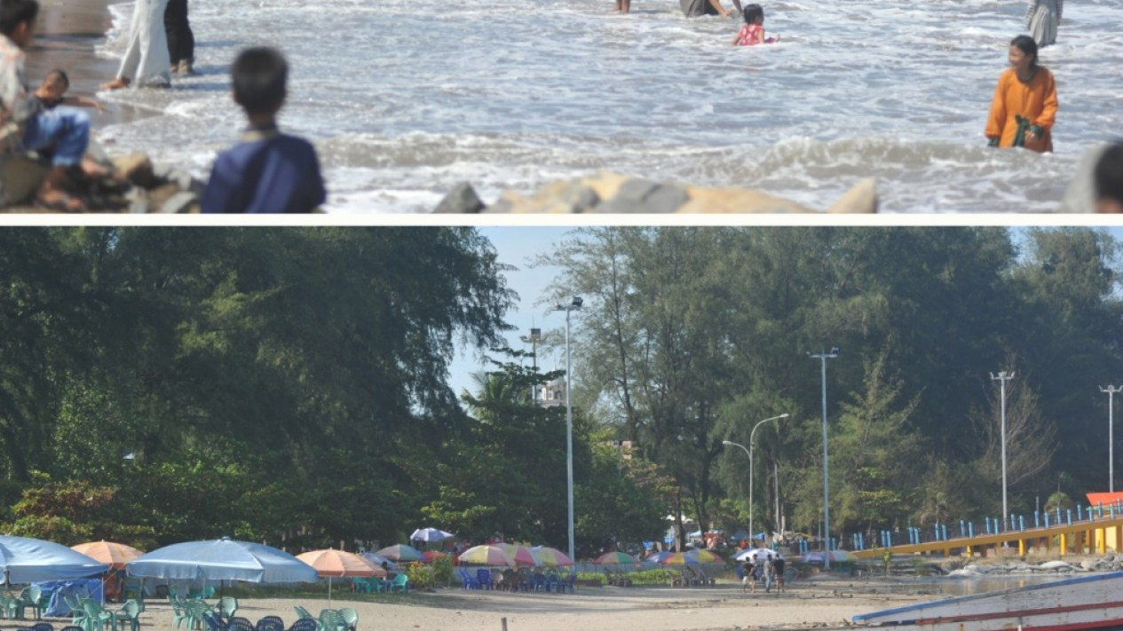 Masyarakat Kunjungi Pantai Padang Saat Lebaran