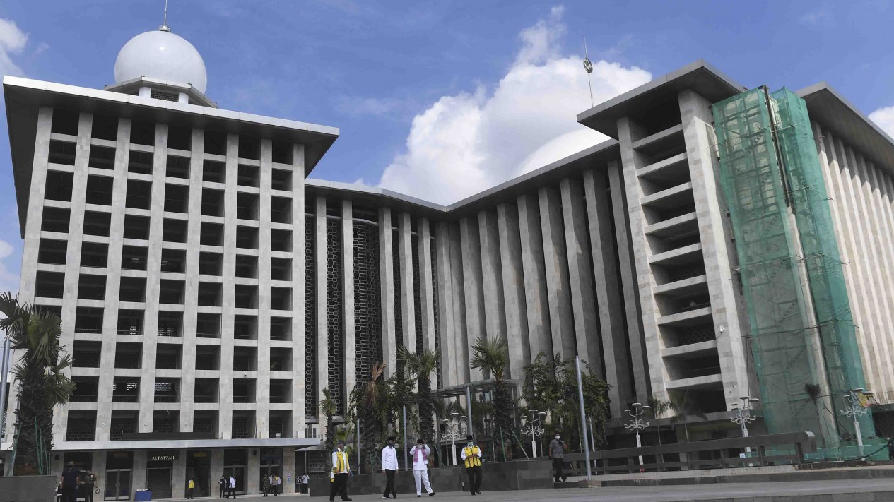 Presiden Jokowi Tinjau Perkembangan Renovasi Masjid Istiqlal