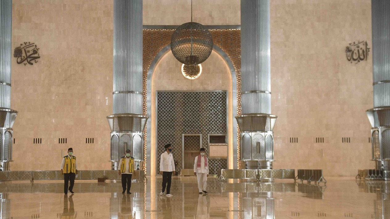 Presiden Jokowi Tinjau Perkembangan Renovasi Masjid Istiqlal
