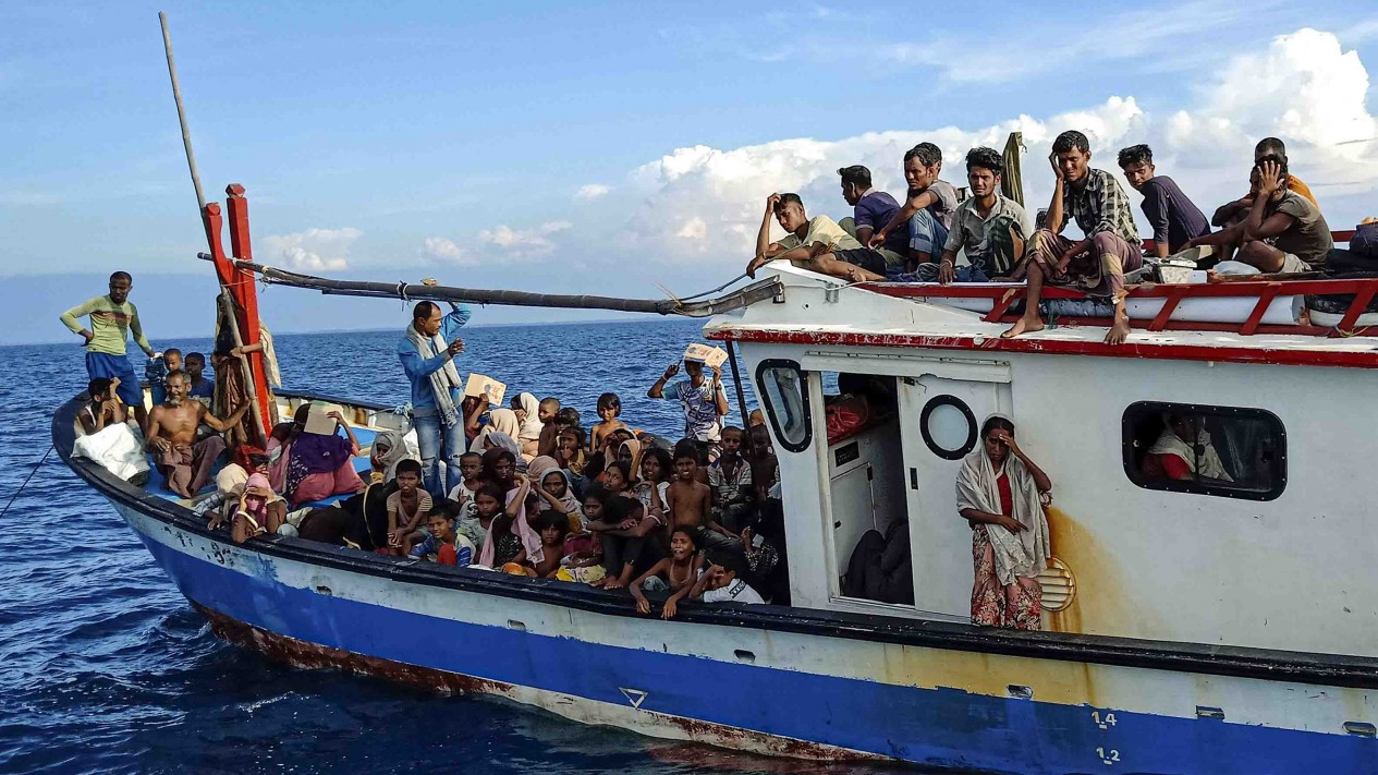 Nyaris Tenggelam 94 Orang Rohingya Diselamatkan Nelayan Aceh