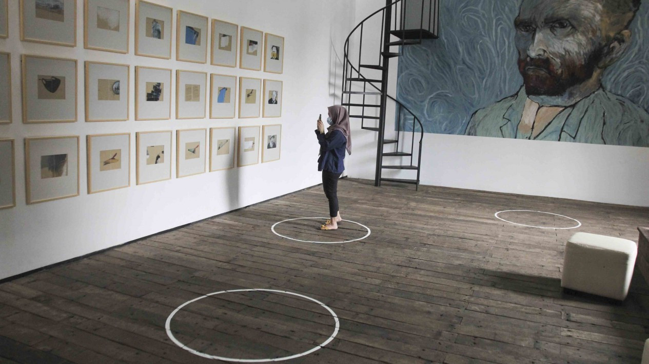 Penampakan Penerapan Protokol Kesehatan di Pameran Seni