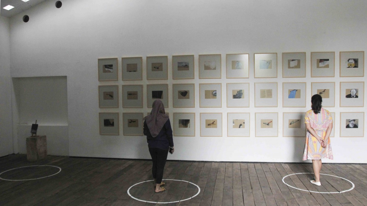 Penampakan Penerapan Protokol Kesehatan di Pameran Seni