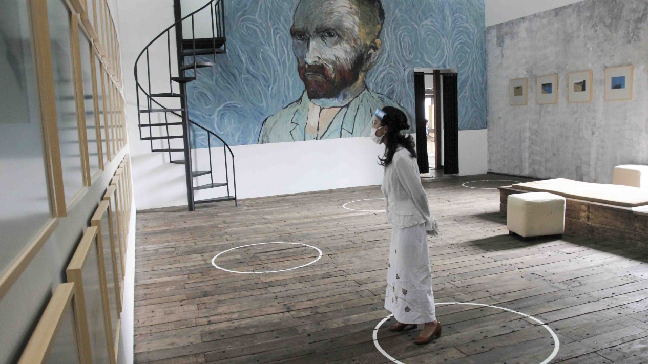 Penampakan Penerapan Protokol Kesehatan di Pameran Seni