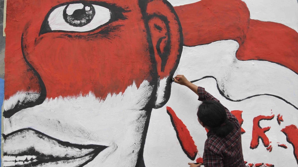 Mural Jelang Hari Kemerdekaan 17 Agustus
