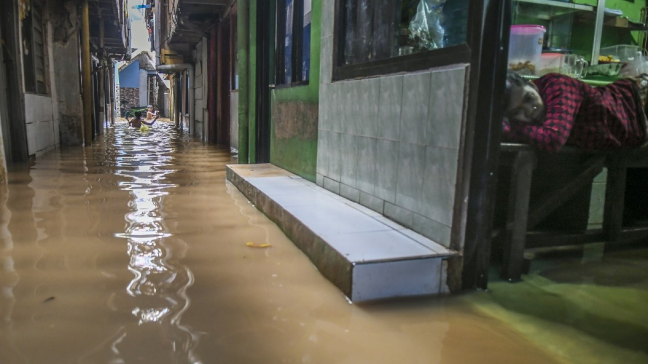 Banjir di Pemukiman Warga Jakarta