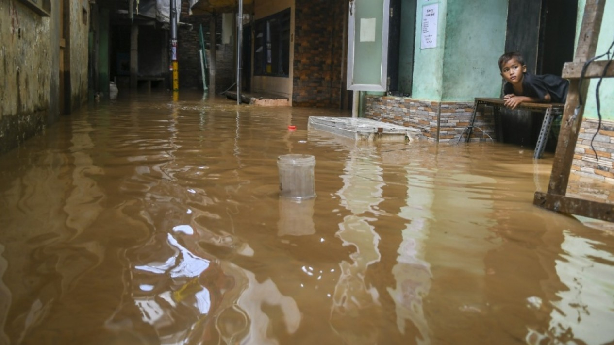 Banjir di Pemukiman Warga Jakarta