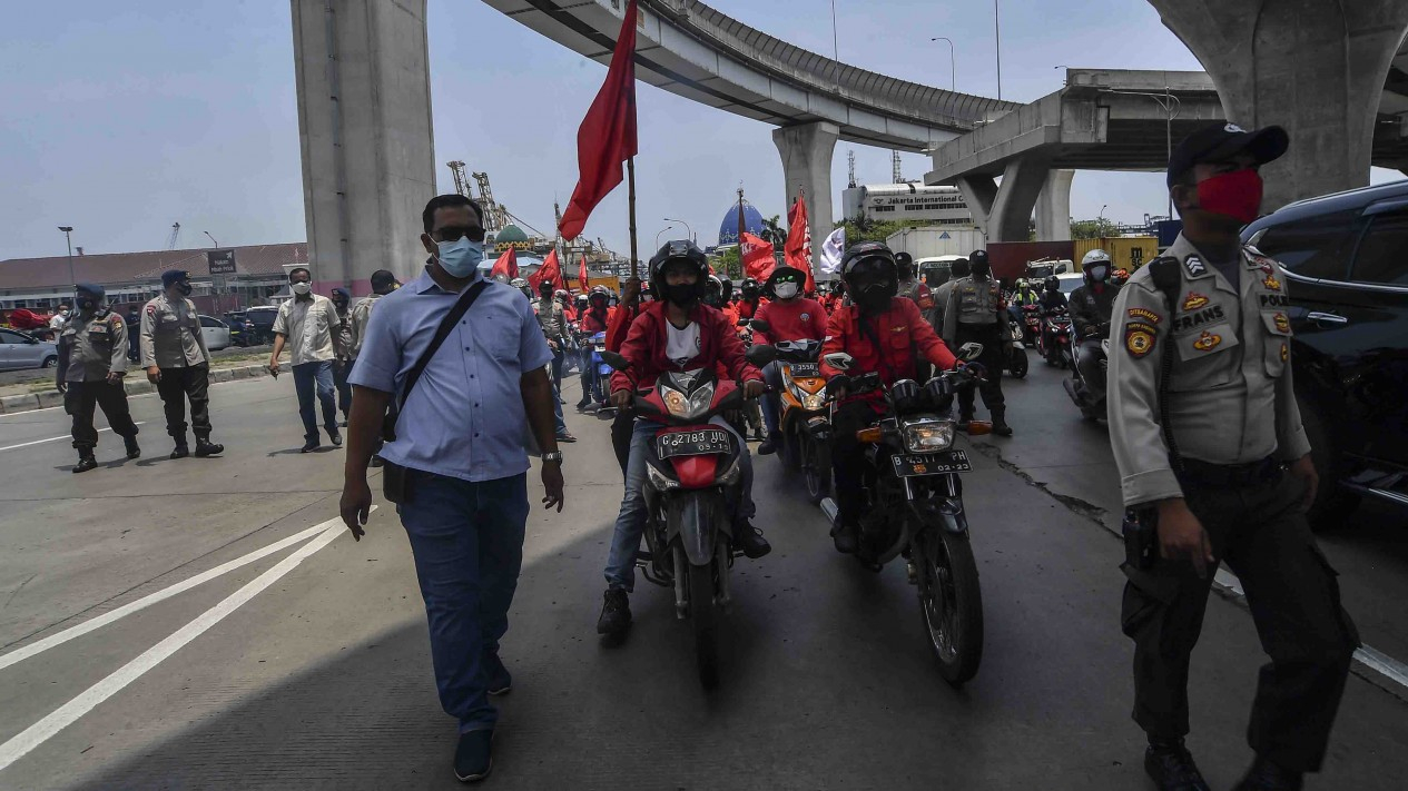 Demo Buruh di Tanjung Priok
