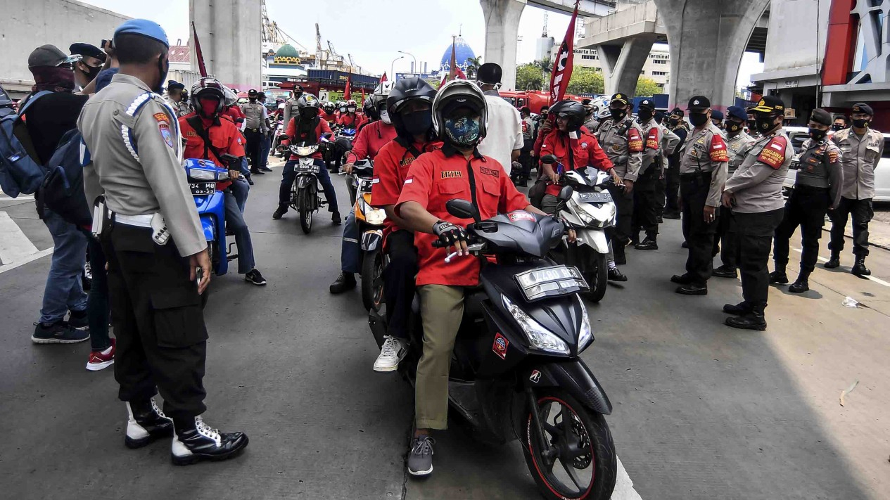 Demo Buruh di Tanjung Priok
