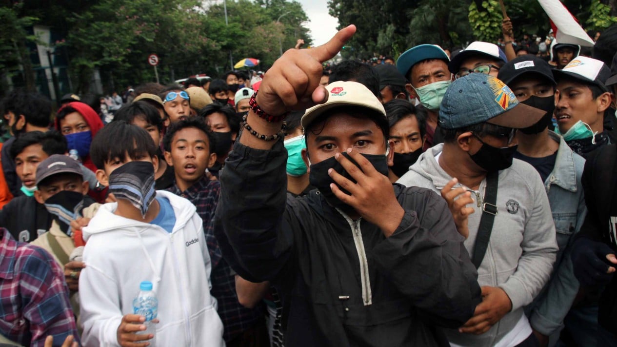 Anak STM Demo Lagi di Patung Kuda