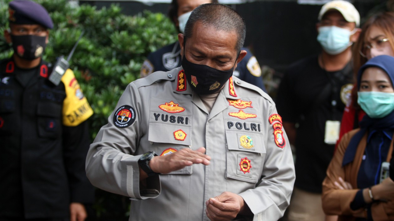 Brimob Siaga Jaga Pendukung Habib Rizieq
