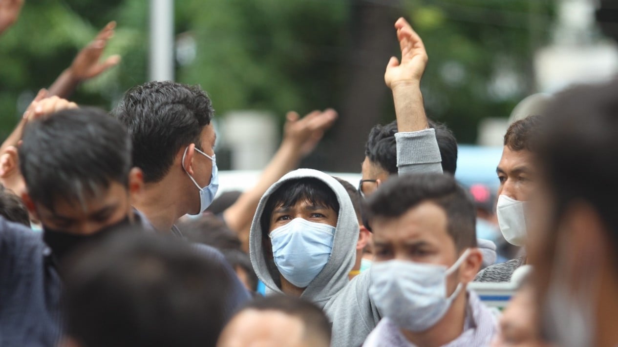 Aksi Para Pengungsi di Depan Kantor UNHCR