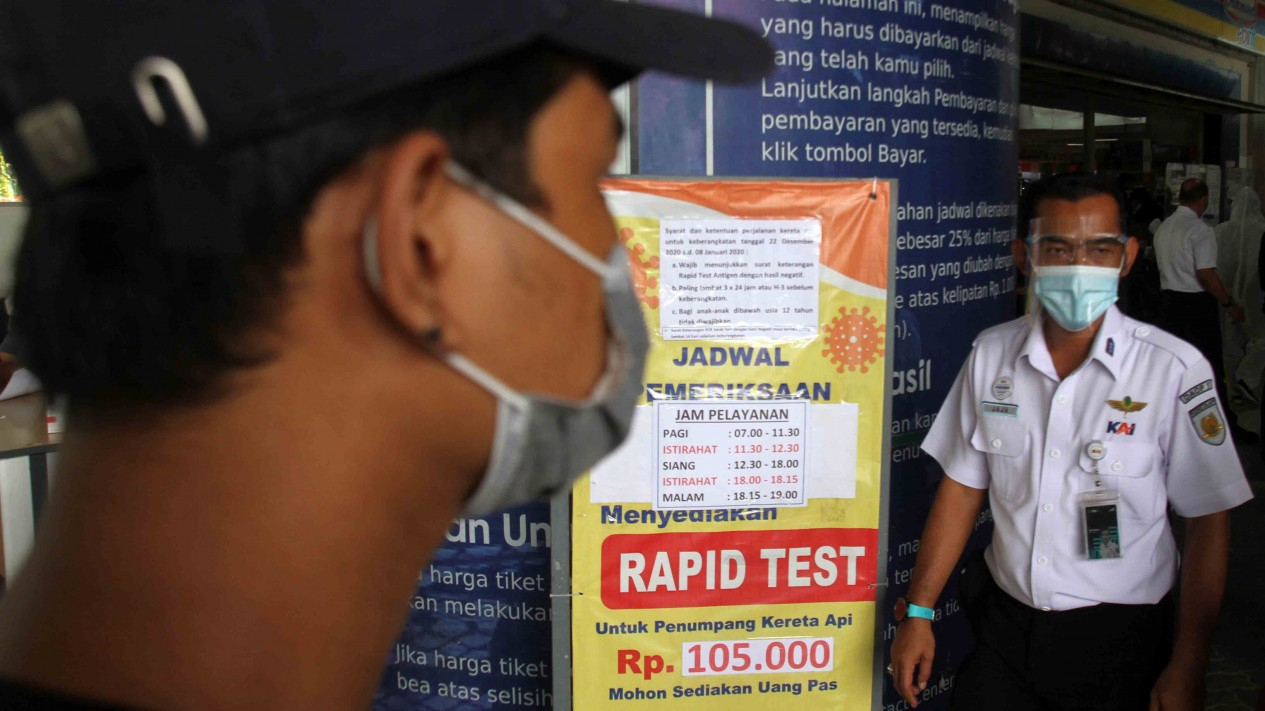 Penumpang Kereta Wajib Rapid Test Antigen