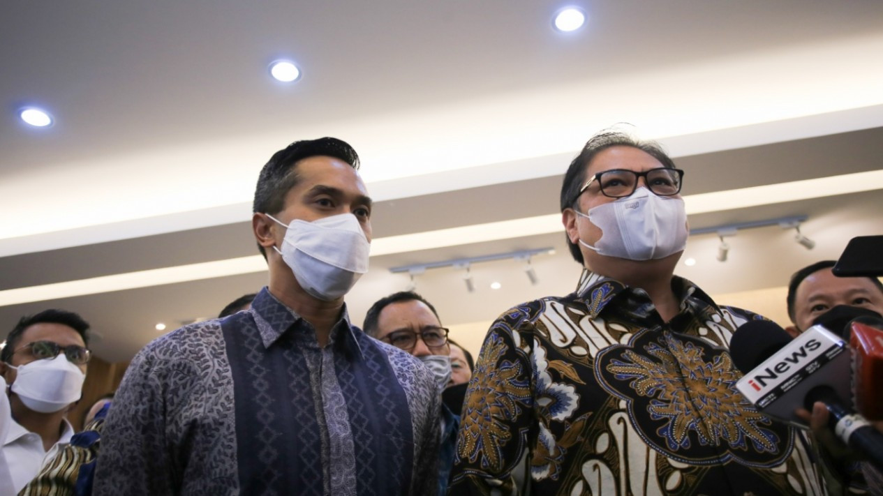 Anindya Bakrie Bertemu Menko Perekonomian Airlangga
