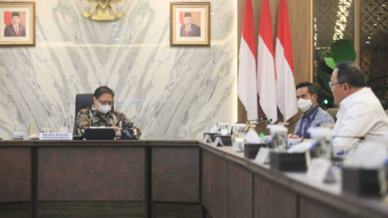 Anindya Bakrie Bertemu Menko Perekonomian Airlangga