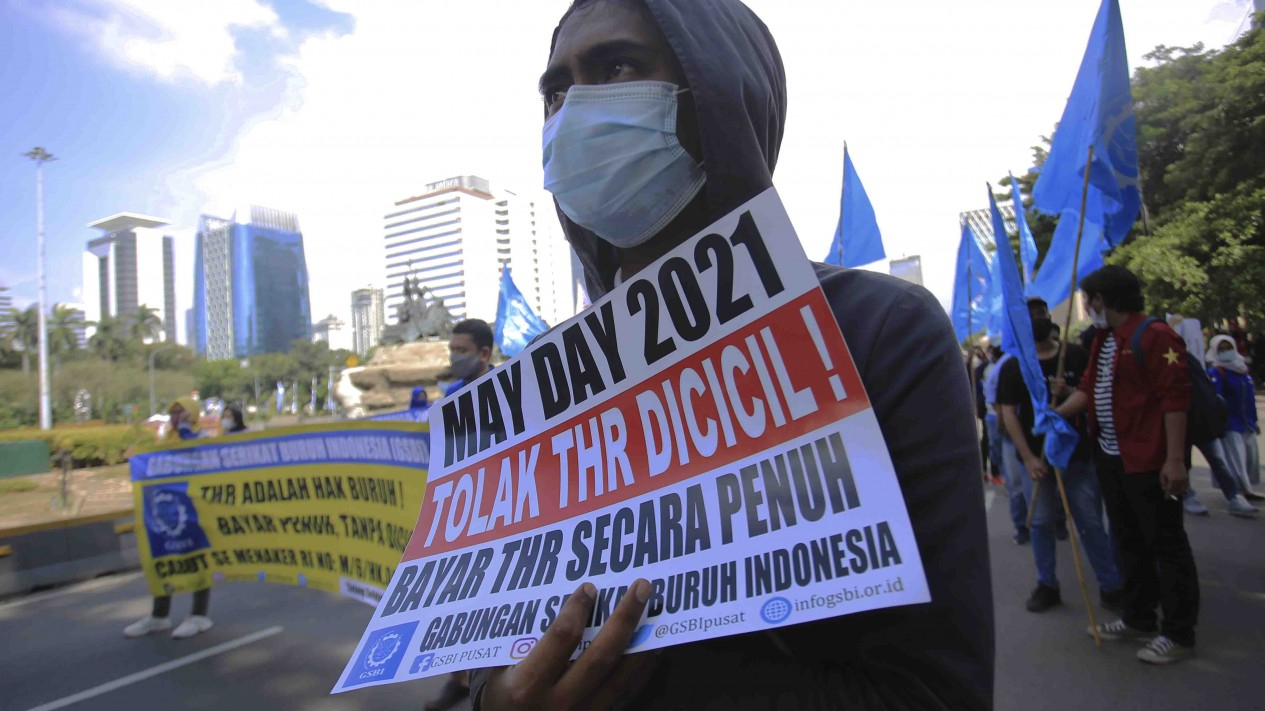 Peringatan Hari Buruh di Jakarta