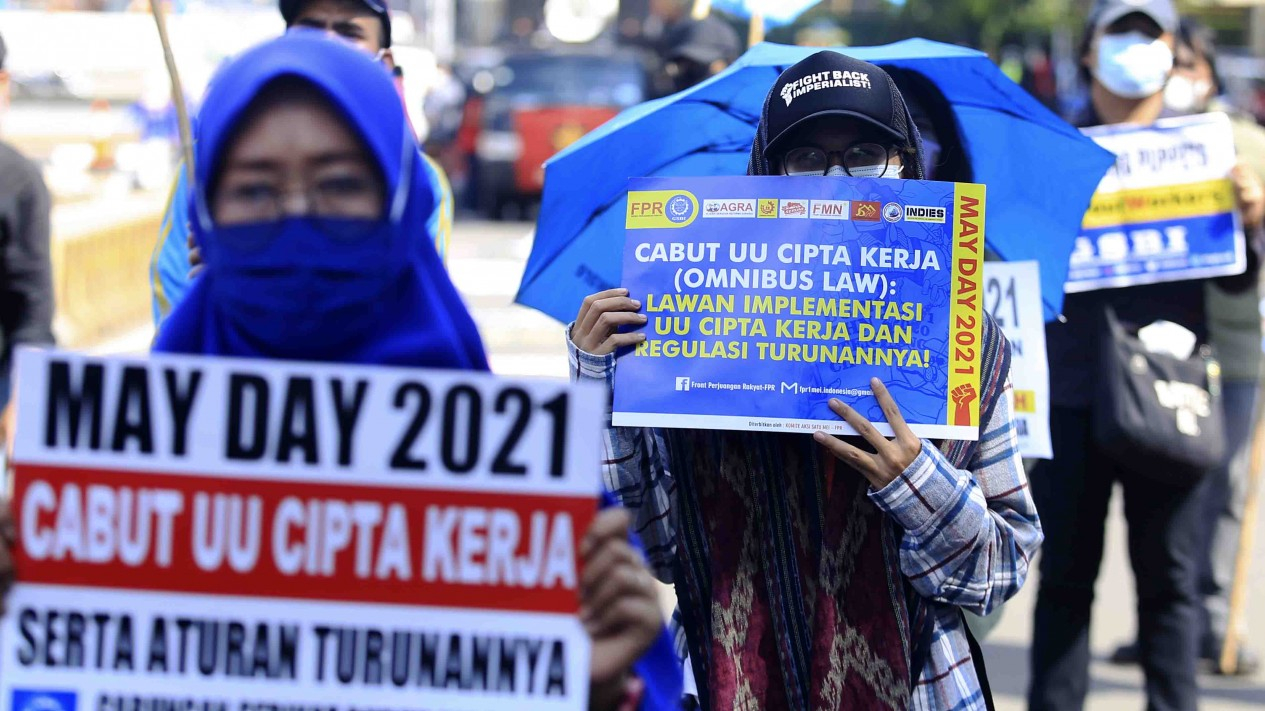 Peringatan Hari Buruh di Jakarta