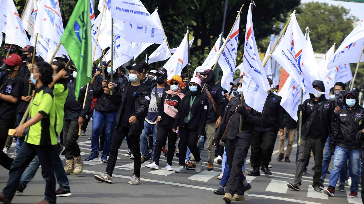 Peringatan Hari Buruh di Jakarta