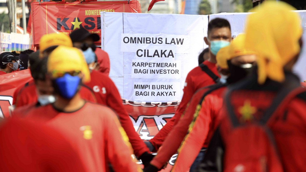 Peringatan Hari Buruh di Jakarta