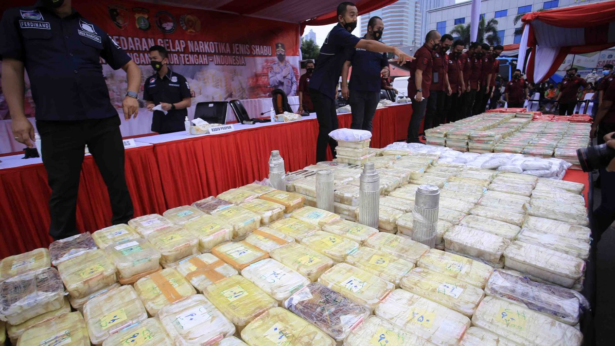 Polda Metro Bongkar 1,129 Ton Sabu Jaringan Timteng & Afrika