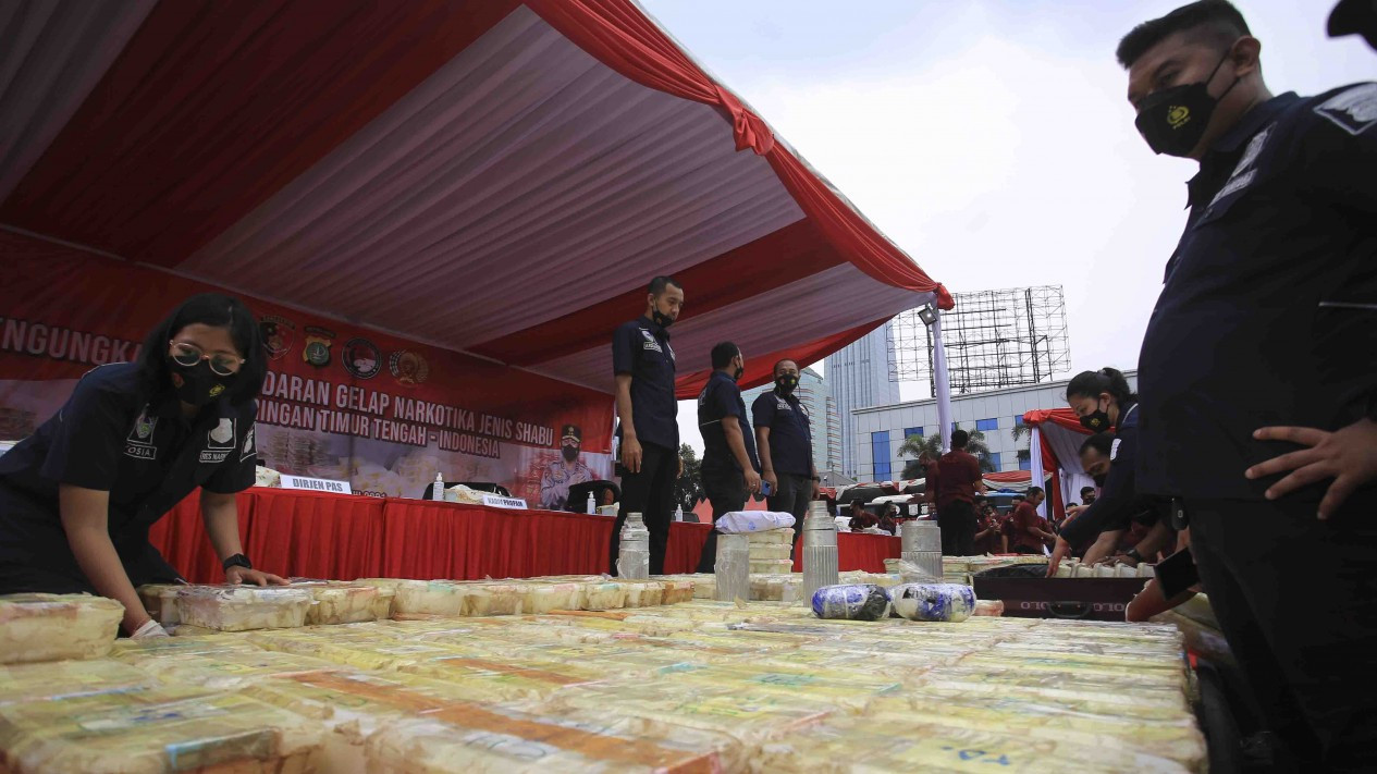 Polda Metro Bongkar 1,129 Ton Sabu Jaringan Timteng & Afrika