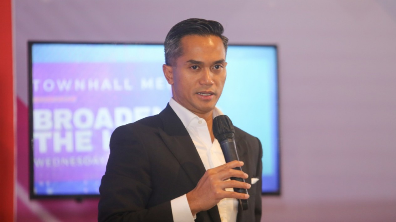 Anindya Bakrie Berikan Pengarahan di Acara Townhall Meeting