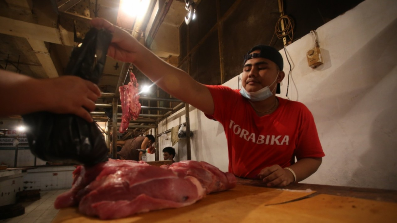 Lapak Penjual Daging B2 Dipakai Jual Daging Anjing