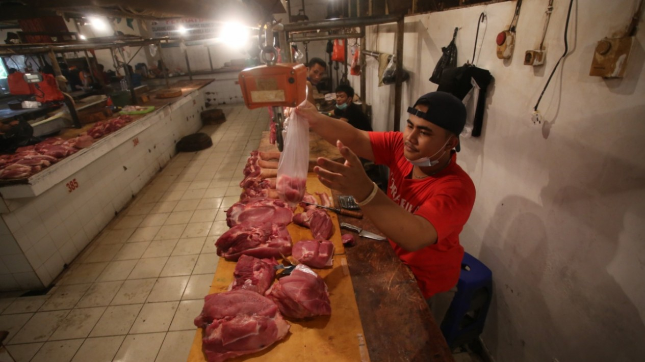 Lapak Penjual Daging B2 Dipakai Jual Daging Anjing