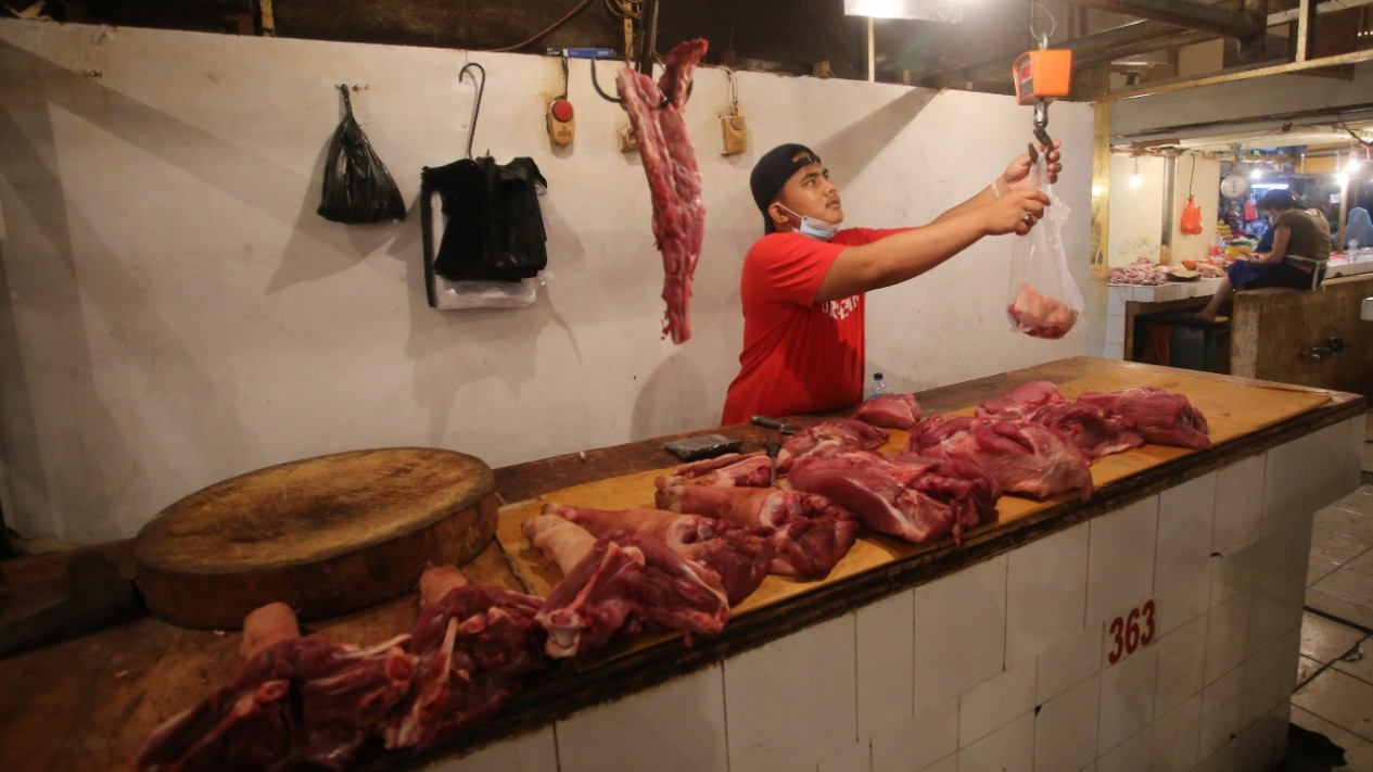 Lapak Penjual Daging B2 Dipakai Jual Daging Anjing