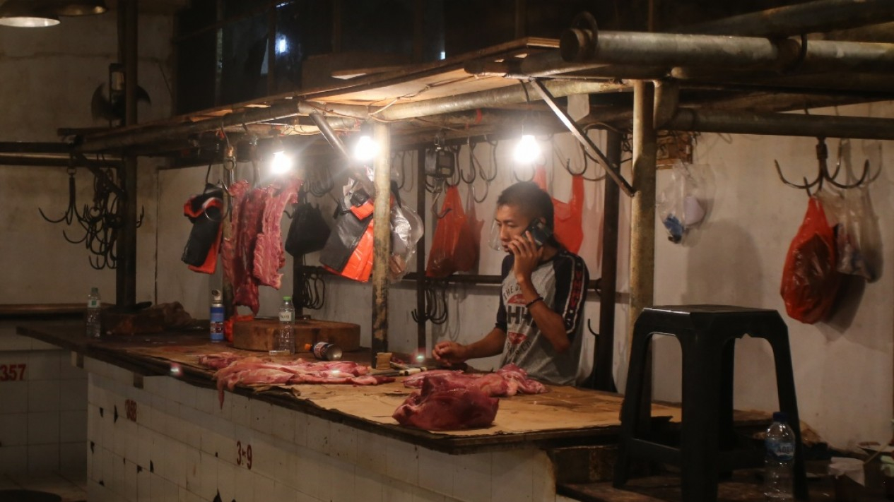Lapak Penjual Daging B2 Dipakai Jual Daging Anjing