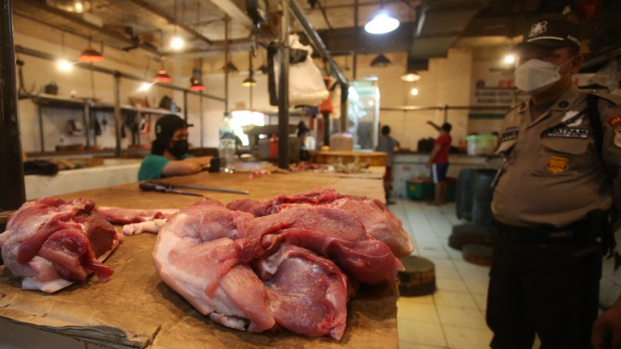 Lapak Penjual Daging B2 Dipakai Jual Daging Anjing