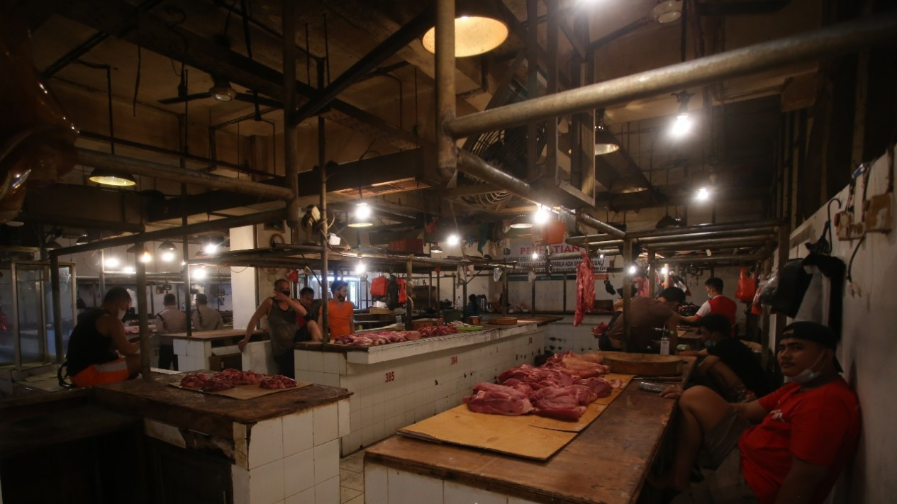 Lapak Penjual Daging B2 Dipakai Jual Daging Anjing