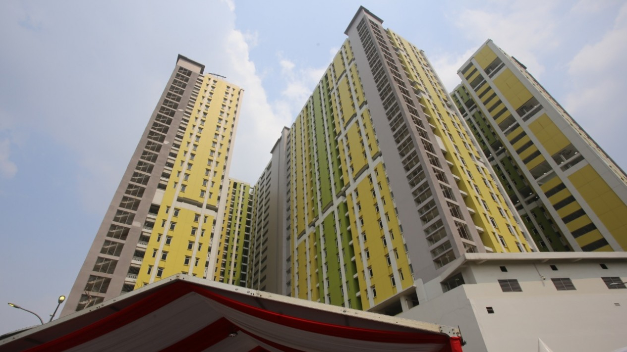 Penampakan Rusun Baru di Pasar Rumput