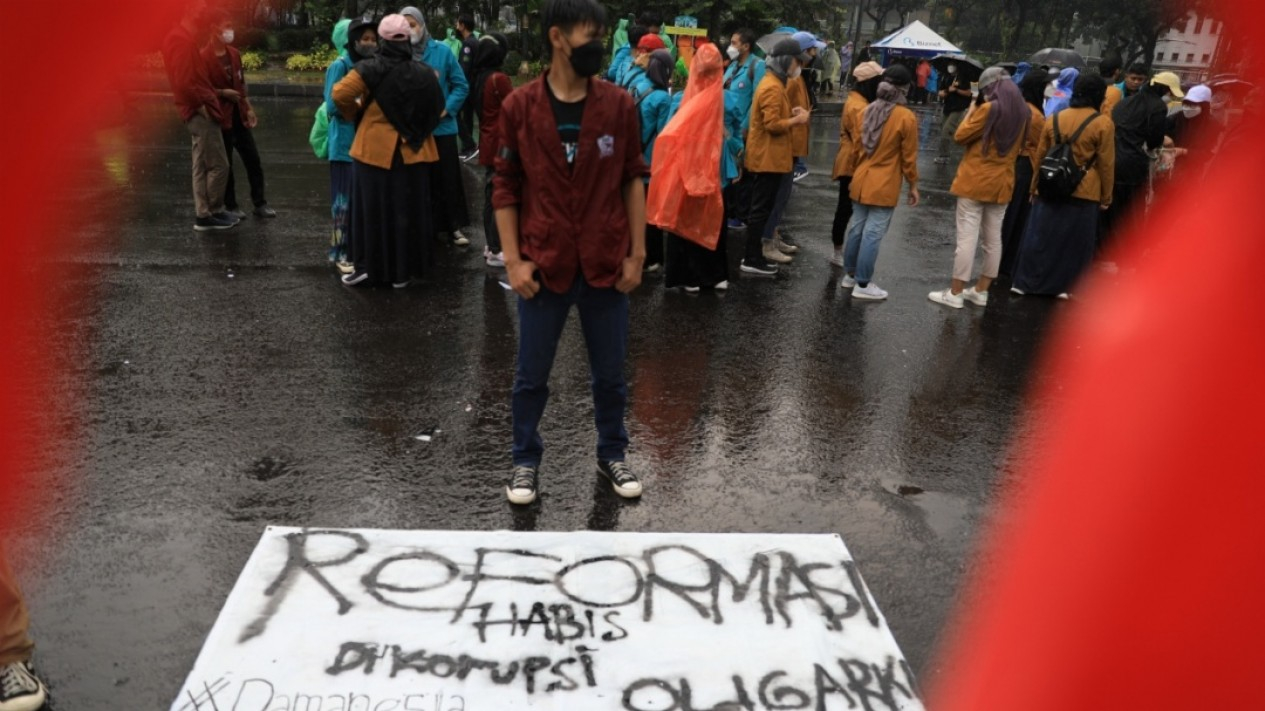 Aksi BEM SI Evaluasi 2 Tahun Pemerintahan Jokowi